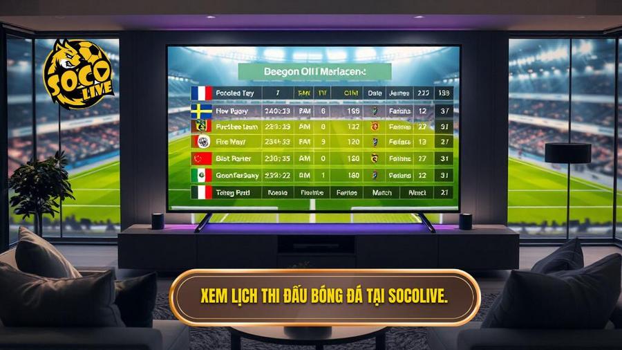 1. Xem lịch thi đấu bóng đá tại Socolive.